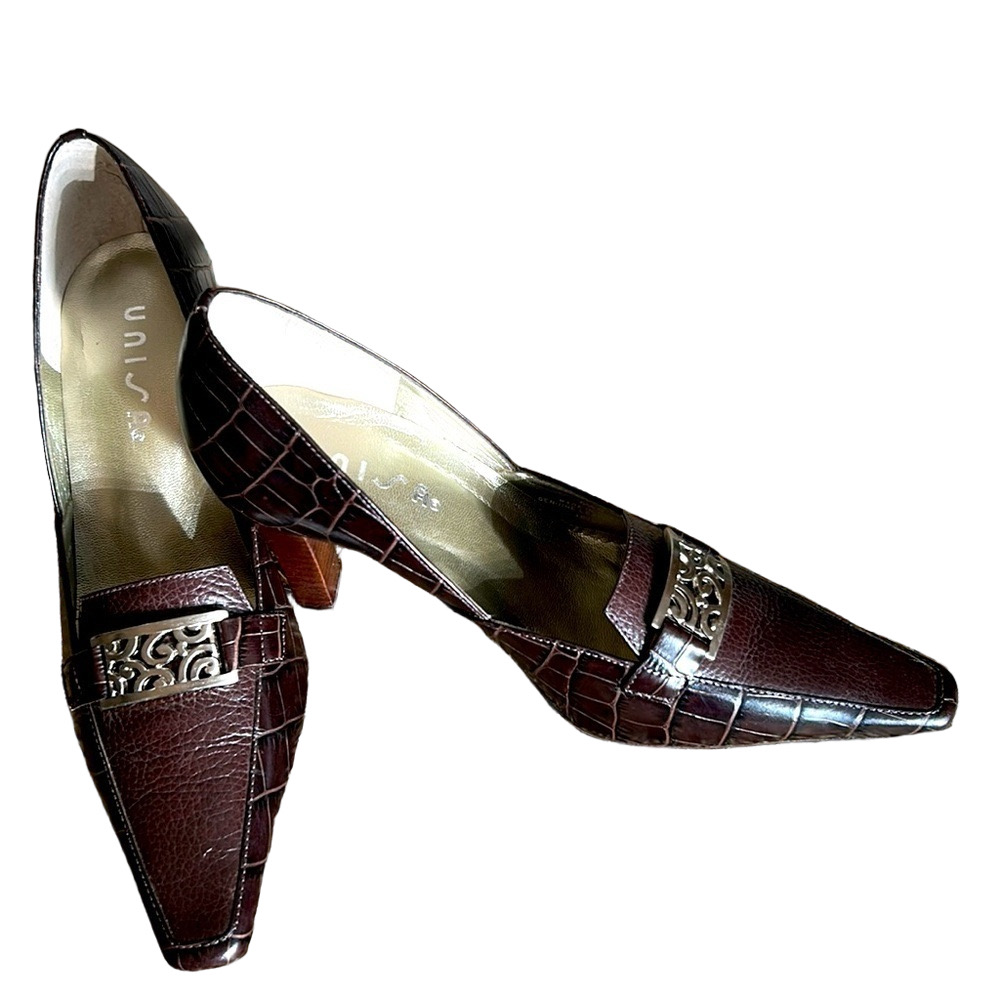 Unisa brown leather Abbey high heel 6.5 B